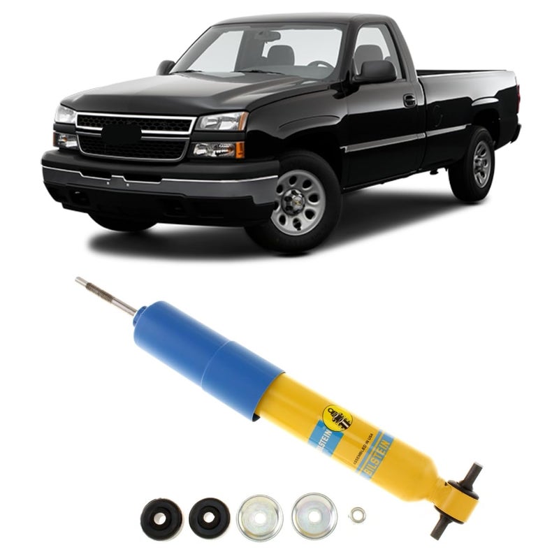 Bilstein B6 4600 Single Front Suspension Shock Absorber Fits: 1998 2007 Sierra SIlverado 1500 4.3 & 6.0 with coil spring suspension crew and standard Cab | Monotube Design | 24-029025 - Image 1